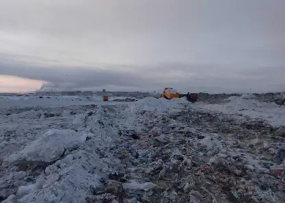 В Норильске горит полигон коммунальных отходов