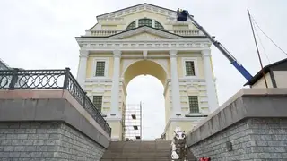 Ремонт исторической арки в Иркутске планируют завершить раньше срока