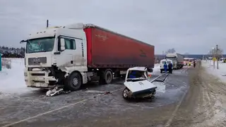 «Ока» столкнулась с фурой на трассе в Красноярском крае: погибли три человека