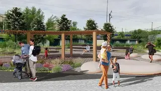 В Железнодорожном районе Красноярска появится новый сквер с зоной для выгула собак