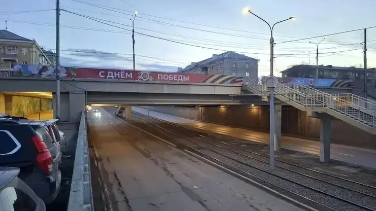 Красноярск начали украшать к празднованию 9 мая