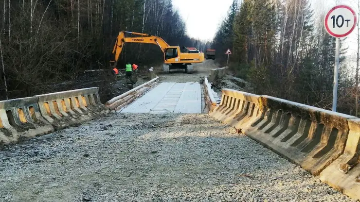 В Красноярском крае открыли движение по мосту через реку Малая Имбала