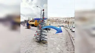 Праздничные фигуры начали убирать с улиц Красноярска