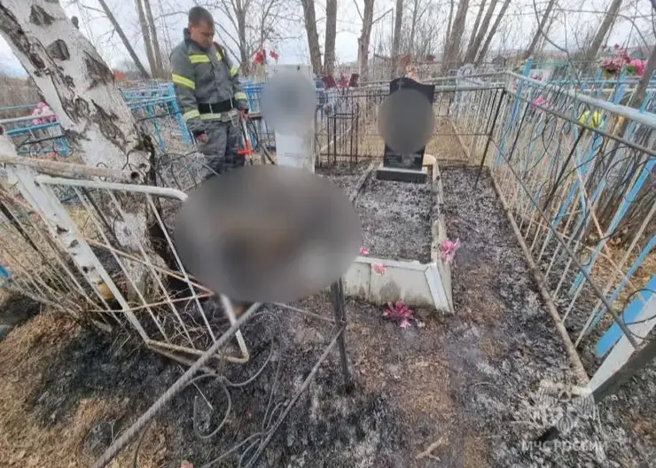 Мужчина в Забайкалье заживо сгорел на кладбище