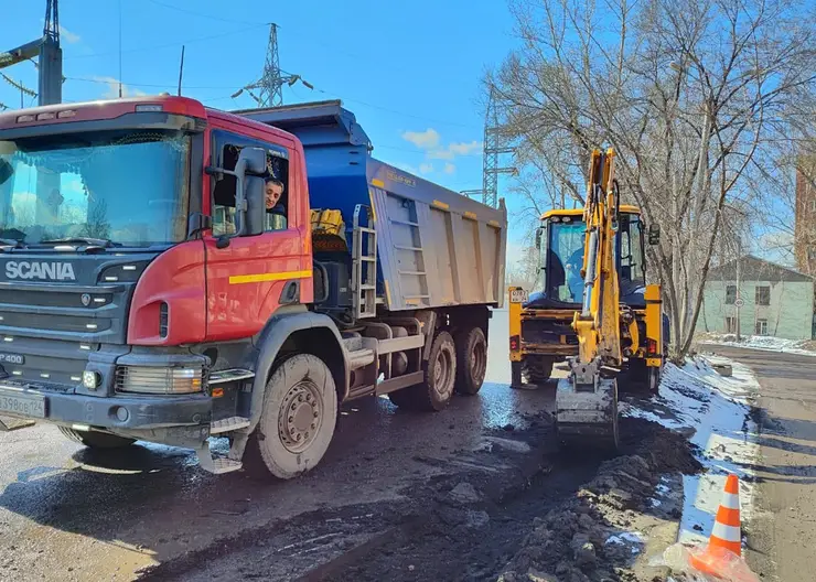 В Красноярске стартовали ремонтные работы на ул. Семафорная