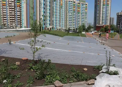 В Красноярске подрядчик продолжает устранять замечания в сквере «Яблоневый сад»