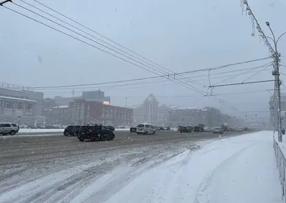 Новосибирск сковали пробки из-за снегопада и наледи