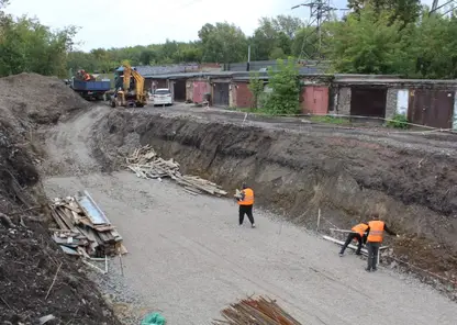 В Красноярске обустраивают систему водоотведения на ул. Грунтовая