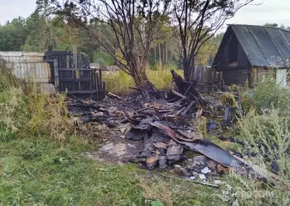 В Красноярском крае сгорел дачный дом