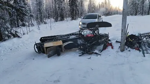 Четырехлетний мальчик разбился на снегоходе во время поездки с отцом