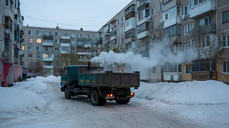«Дома гул, даже при закрытых окнах»: красноярцы пожаловались на шумящий во дворе грузовик