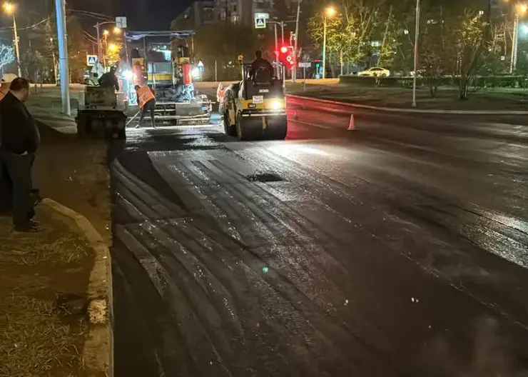 В Красноярске на проспекте Мира начался ремонт дороги