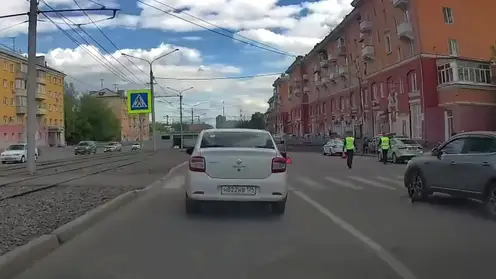 В Красноярске женщину сбили на пешеходном переходе