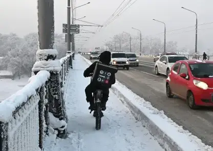 Почти без пробок: Красноярск встретил вторник 24 февраля разгруженными дорогами