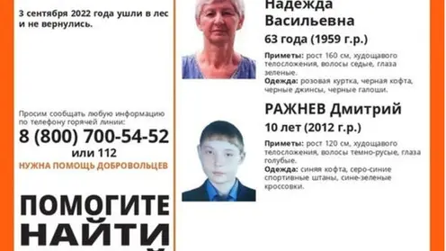 В Кемеровской области 70 человек ищут пропавших пенсионерку и ее внука
