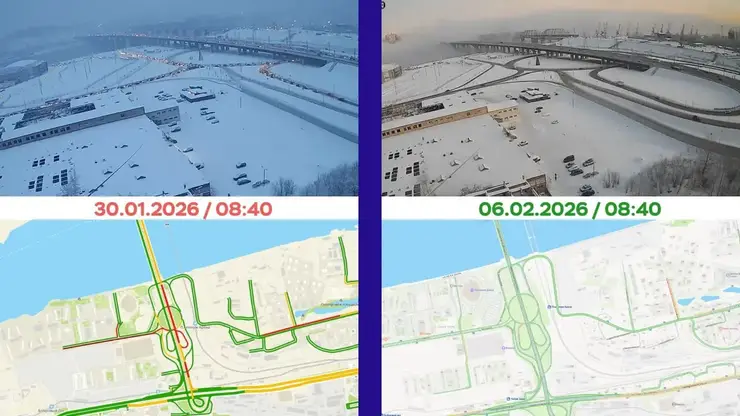 Мэрия Красноярска попросила горожан оценить, насколько свободнее стал выезд из микрорайона Тихие Зори