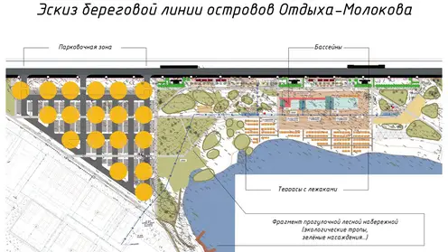 Пляжный комплекс с бассейнами будет построен в Красноярске на острове Молокова 