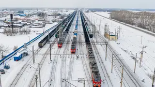 Первые 60 тяжеловесных угольных составов весом 7100 тонн отправила КрасЖД со станции Подсиний в Хакасии