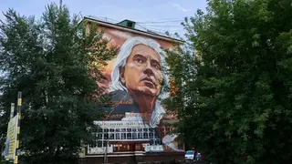 Два новых мурала появились на фасадах жилых домов на правобережье Красноярка Два новых мурала появились на фасадах жилых домов на правобережье Красноярка