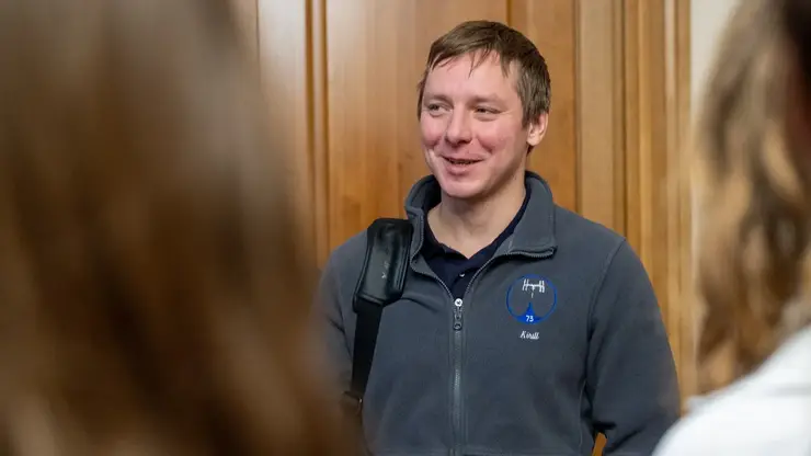 Первый космонавт из Красноярского края встретился со школьниками