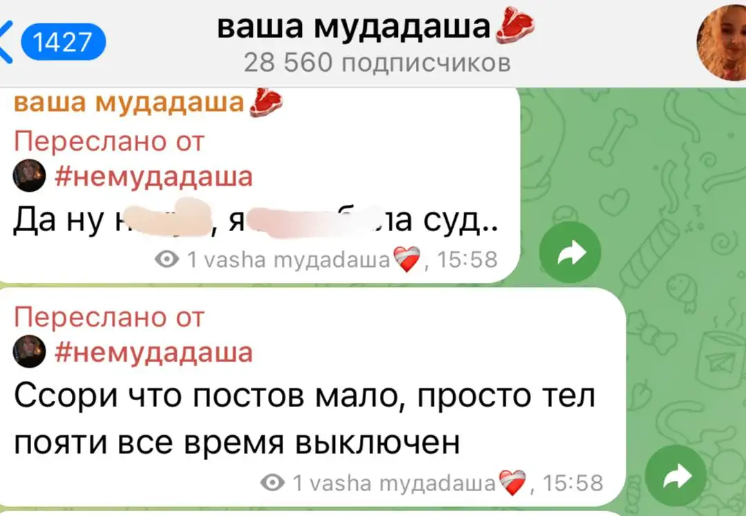 Фото: Telegram-канал «ваша мудадаша»