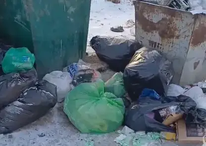 «Живем как на полигоне»: красноярцы пожаловались на переполненные мусорные баки у своих домов