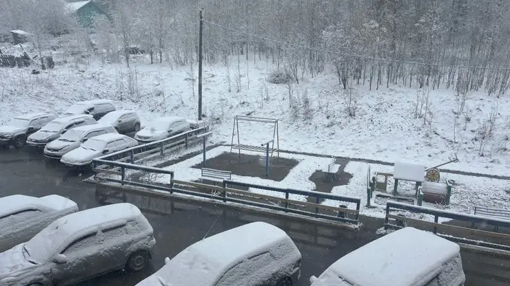 Майский снег выпал в Красноярском крае и соседней Хакасии: делимся кадрами