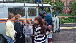 Залезшего на макушку высокого дерева мальчика спасли пожарные в Омске Залезшего на макушку высокого дерева мальчика спасли пожарные в Омске