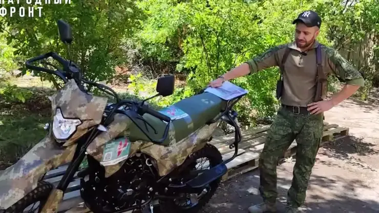 Народный фронт доставил мотоцикл и генераторы красноярским бойцам в зону СВО