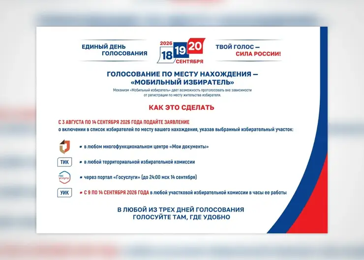 Стартовал приём заявлений для голосования по месту фактического пребывания