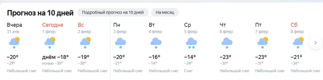 Фото: скриншот Яндекс Погода. Иркутск