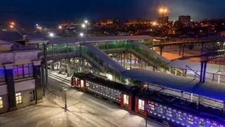 В Красноярске запущена «сияющая» электричка