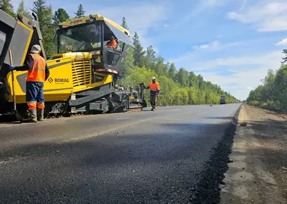 В крае начали укладывать асфальт на трассе Канск – Абан – Богучаны