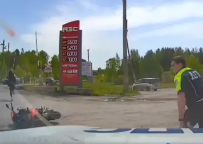 В Ачинске молодой мотоциклист без прав устроил гонки с полицией по встречке