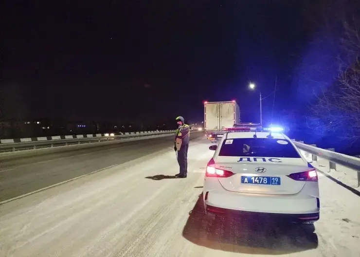 Из Красноярска в Хакасию пытались увезти 7 тонн мяса без документов — фуру задержали на ночном рейде