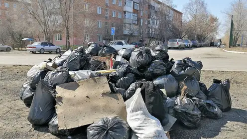 160 мешков мусора собрали в Ленинском районе Красноярска в рамках санитарной пятницы