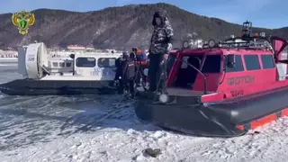 «Хивус» сбил человека на льду Байкала