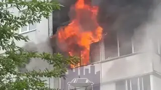 Женщина пострадала при пожаре в квартире в красноярском Солнечном