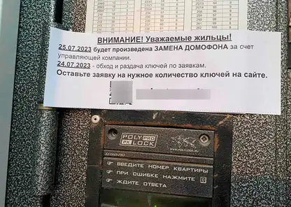 В Красноярске жителям Белых Рос мошенники предлагали заменить домофоны