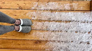 Зима вернулась. Под Красноярском выпал снег