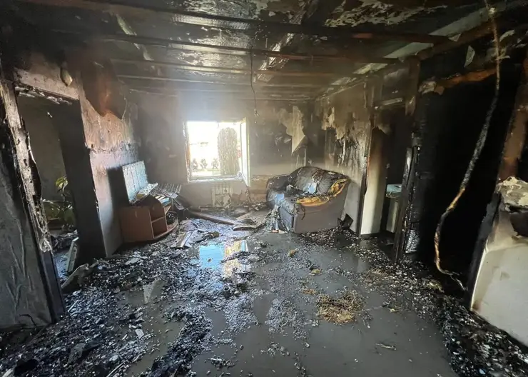 В Красноярском крае восьмилетний ребенок погиб во время пожара в частном доме