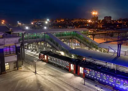 В Красноярске запущена «сияющая» электричка