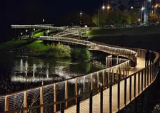 Новая набережная у Октябрьского моста открылась для красноярцев