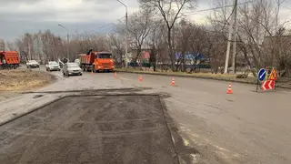 В Красноярске начался ямочный ремонт на Гагарина и Водянникова