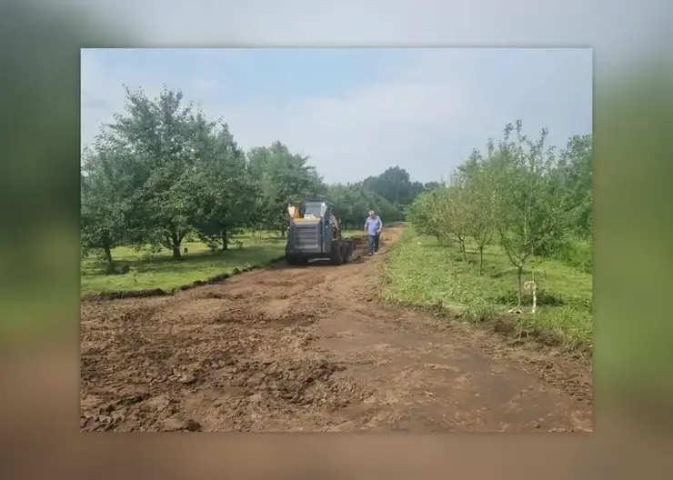 Аллею памяти начали обновлять в красноярском Татышев‑парке