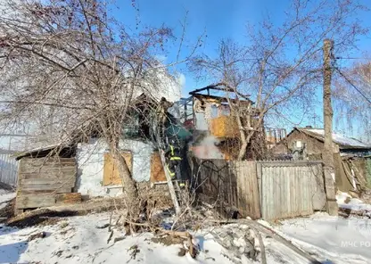 В красноярской Николаевке горел дом