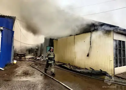 Кровля кафе восточной кухни вспыхнула на правобережье Красноярска
