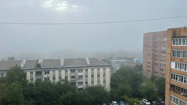 Красноярск утром 6 августа окутал туман