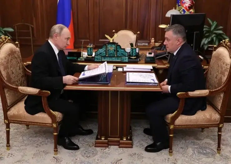 Президент Владимир Путин встретился с главой Иркутской области Игорем Кобзевым