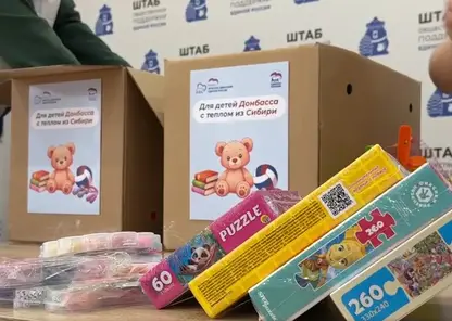 Дети из Свердловска ЛНР получили подарки из Красноярского края